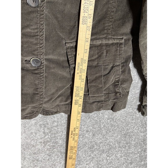 Eddie Bauer Corduroy Button Front Jacket Coat Womens Size Large Stretch Pockets - Picture 9 of 9
